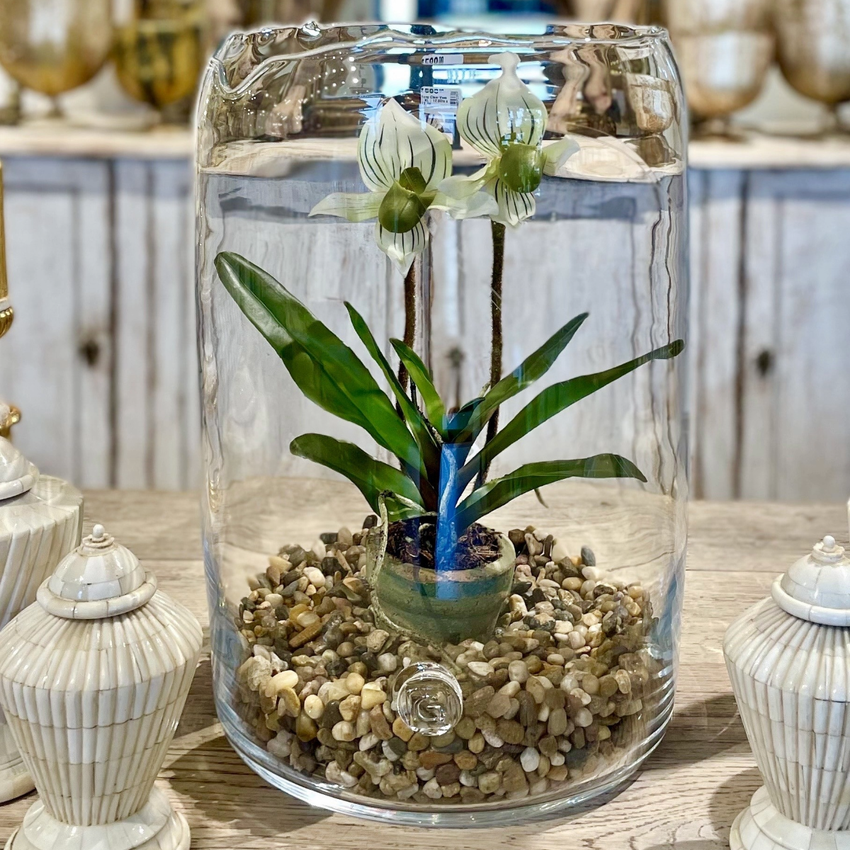 Penny Morrison | Green Wiggle Ribbed Urn Ceramic Lamp Base